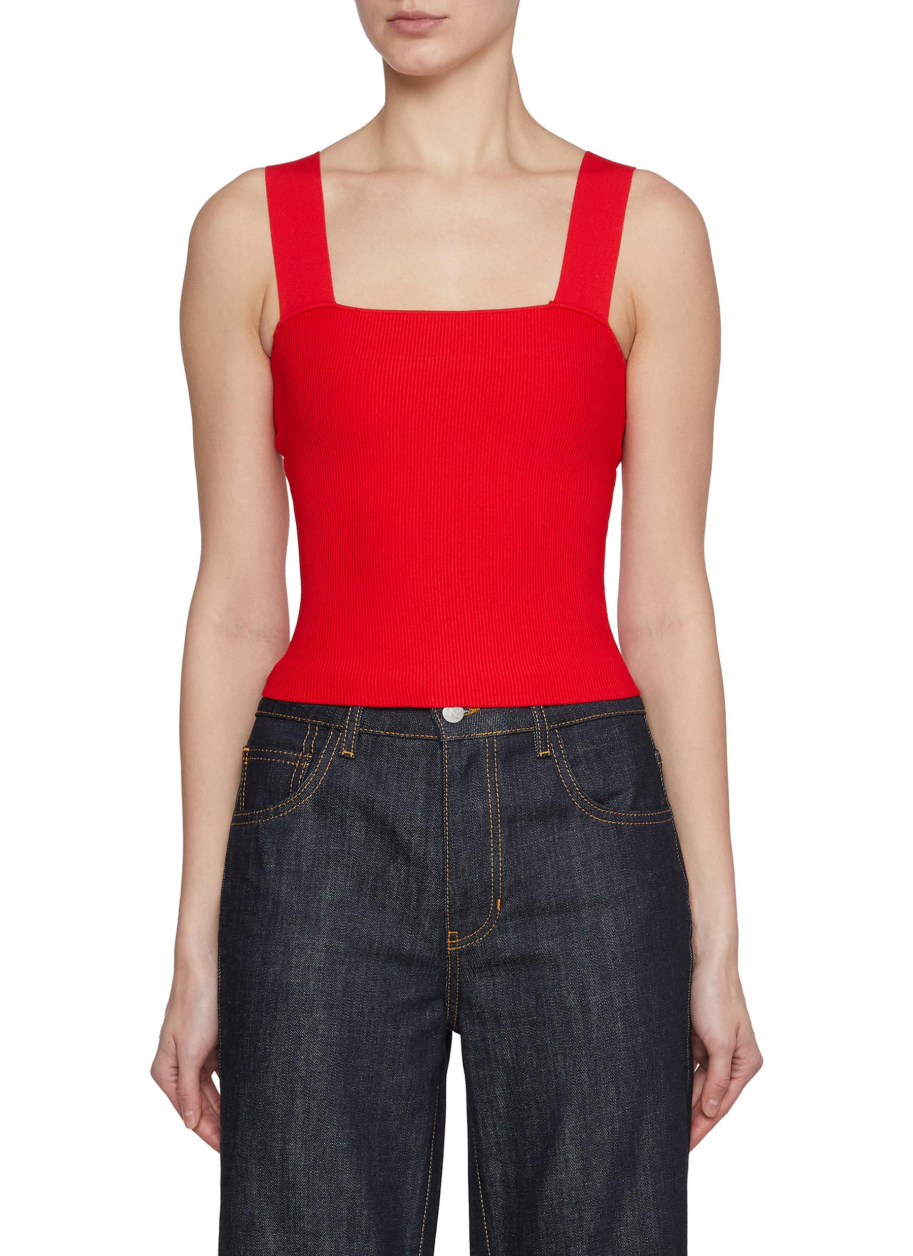 ALICE & OLIVIA | Torie Wide Strap Tank Top | Women | Lane