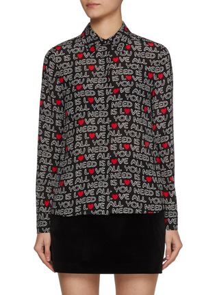 Main View - Click To Enlarge - ALICE & OLIVIA - x The Beatles Willa Silk Shirt