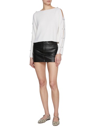 Figure View - Click To Enlarge - ALICE & OLIVIA - Shakita Slit Sleeve Embellished Wool Sweater