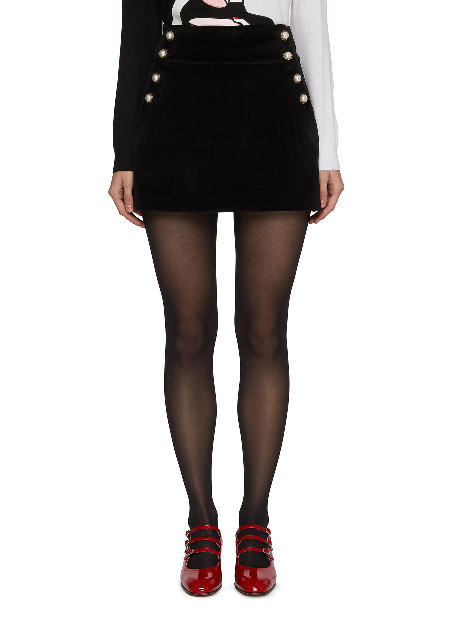 ALICE & OLIVIA | Donald Velvet Mini Skirt | Women | Lane ALICE & OLIVIA | Donald Velvet Mini Skirt | Women | Lane