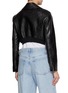 Back View - Click To Enlarge - ALICE & OLIVIA - Hyde Cropped Vegan Leather Jacket