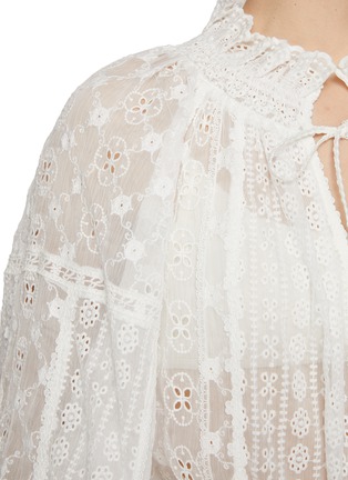  - ALICE & OLIVIA - Norah Eyelet Lace Blouse