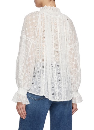 Back View - Click To Enlarge - ALICE & OLIVIA - Norah Eyelet Lace Blouse