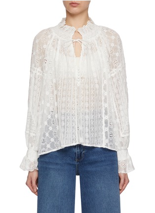 Main View - Click To Enlarge - ALICE & OLIVIA - Norah Eyelet Lace Blouse