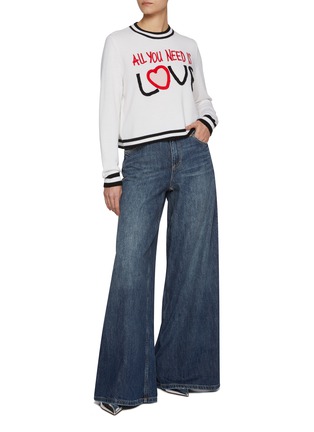 Figure View - Click To Enlarge - ALICE & OLIVIA - Branson Super Baggy Dark Wash Jeans