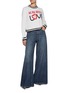 Figure View - Click To Enlarge - ALICE & OLIVIA - Branson Super Baggy Dark Wash Jeans