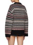 Back View - Click To Enlarge - GANNI - Striped Boxy Knit Cardigan