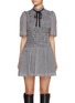 Main View - Click To Enlarge - GANNI - Sheer Check Mini Smock Dress