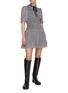 Figure View - Click To Enlarge - GANNI - Sheer Check Mini Smock Dress