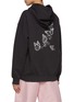 Back View - Click To Enlarge - GANNI - Isoli Heart Oversized Cotton Hoodie