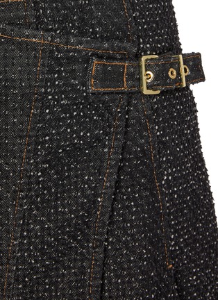  - GANNI - Fluffy Dark Wash Denim Wrap Mini Skirt