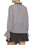 Back View - Click To Enlarge - GANNI - Sheer Check Tie String Shirt