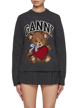 Main View - Click To Enlarge - GANNI - Mix Bear Knit Sweater