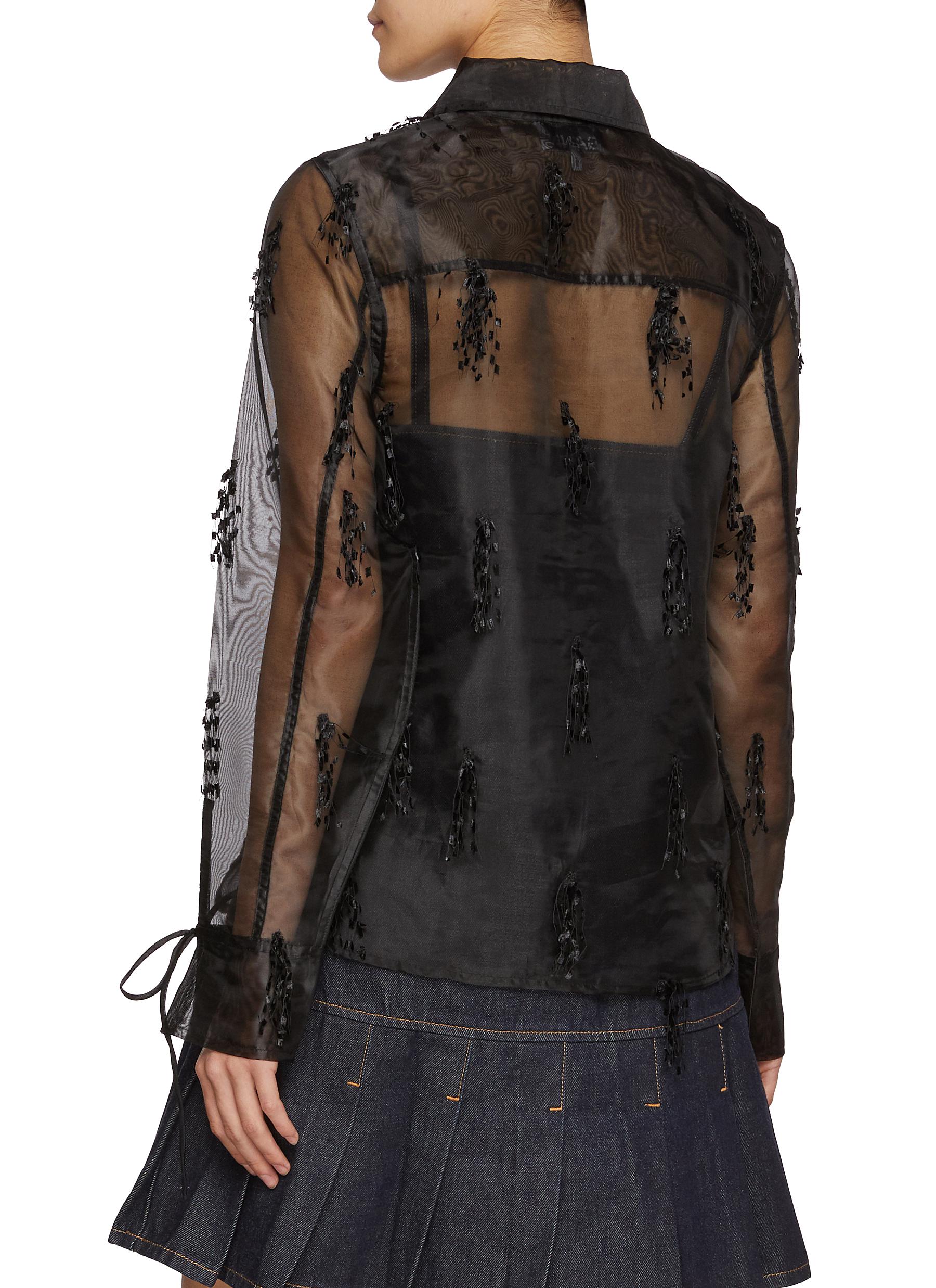 Fringed Organza Shirt - Thumbnail 3