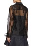 Back View - Click To Enlarge - GANNI - Fringed Organza Shirt