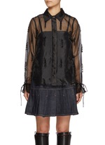 GANNI | Fringed Organza Shirt | Women | Lane Crawford
