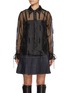 Main View - Click To Enlarge - GANNI - Fringed Organza Shirt