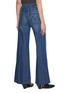 Back View - Click To Enlarge - MOTHER - The Twister Sneak Fray Flared Leg Jeans