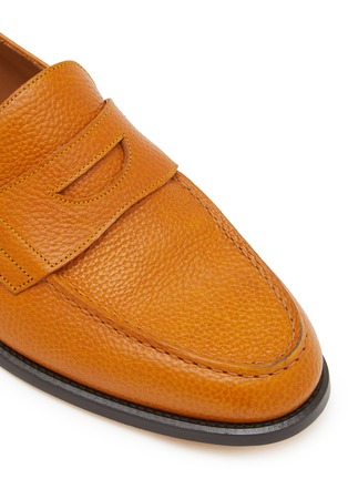 Detail View - Click To Enlarge - DOUCAL'S - Paloma Mandarin Leather Mocassino Penny Loafers