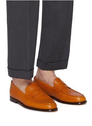 Figure View - Click To Enlarge - DOUCAL'S - Paloma Mandarin Leather Mocassino Penny Loafers