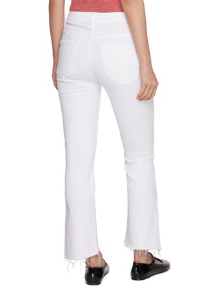 Back View - Click To Enlarge - MOTHER - The Insider Crop Step Fray Light Wash Jeans