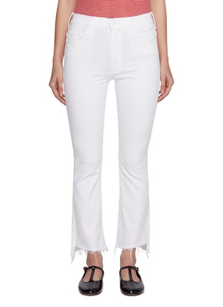 Main View - Click To Enlarge - MOTHER - The Insider Crop Step Fray Light Wash Jeans