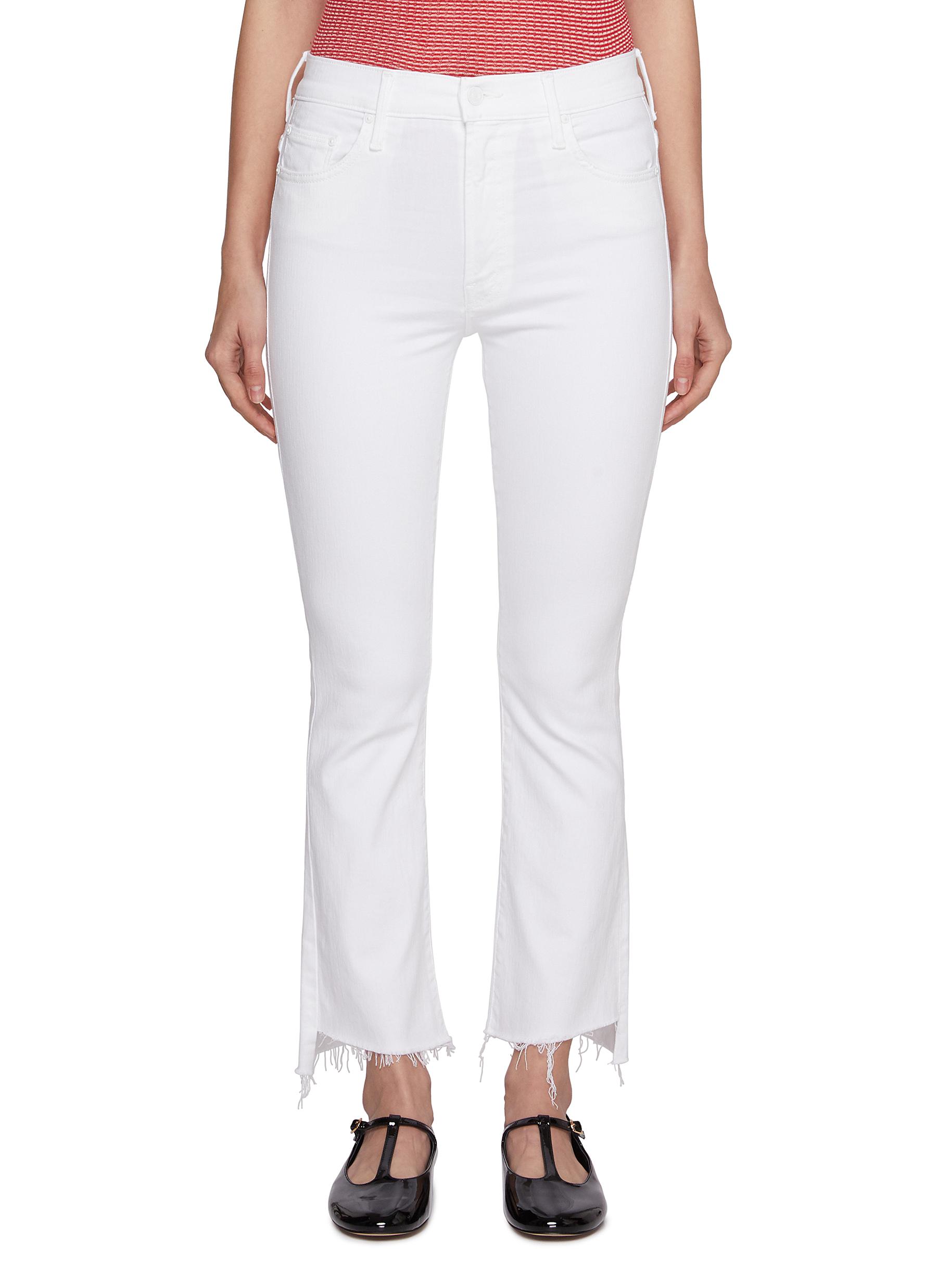 MOTHER | The Insider Crop Step Fray Light Wash Jeans | Women