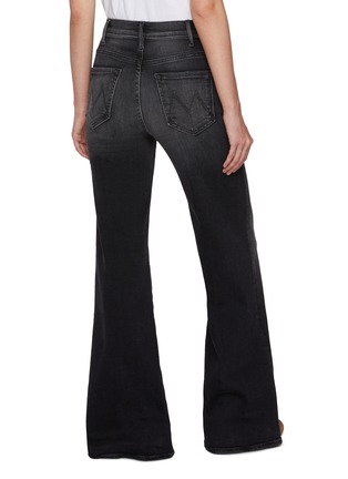 Back View - Click To Enlarge - MOTHER - The Hustler Roller Sneak Dark Wash Jeans