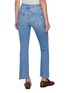 Back View - Click To Enlarge - MOTHER - The Insider Crop Step Fray Light Wash Jeans