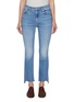 Main View - Click To Enlarge - MOTHER - The Insider Crop Step Fray Light Wash Jeans