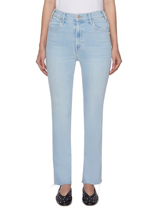 Main View - Click To Enlarge - MOTHER - The Hustler Ankle Fray Light Washed Jeans