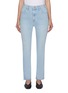 Main View - Click To Enlarge - MOTHER - The Hustler Ankle Fray Light Washed Jeans