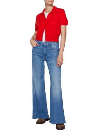 Figure View - Click To Enlarge - MOTHER - The Roller Fray Medium Wash Jeans