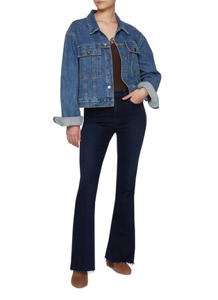 Figure View - Click To Enlarge - MOTHER - The Weekender Fray Dark Wash Jeans