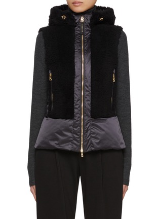 Main View - Click To Enlarge - BOGNER - Fenna Shearling Hooded Vest