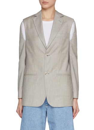 Main View - Click To Enlarge - BETTTER - Dina Cut Out Single Breasted Blazer