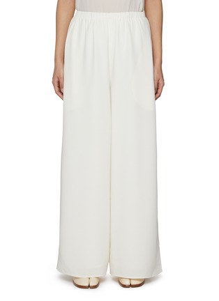 Main View - Click To Enlarge - RUOHAN - Elasticated Silk Blend Wide Leg Lounge Pants