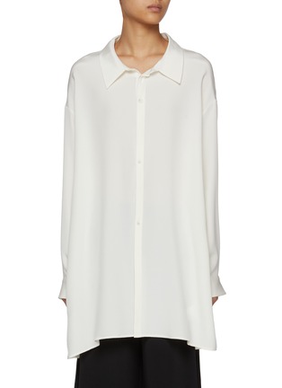 Main View - Click To Enlarge - RUOHAN - Spread Collar Silk Blend Shirt