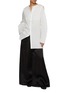 Figure View - Click To Enlarge - RUOHAN - Elasticated Pleated Silk Blend Wide Leg Lounge Pants