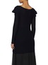 Back View - Click To Enlarge - RUOHAN - Vania Boat Neck Cashmere Long Top