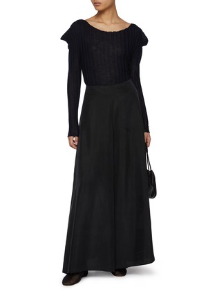 Figure View - Click To Enlarge - RUOHAN - Silk Blend Wide Leg Pants