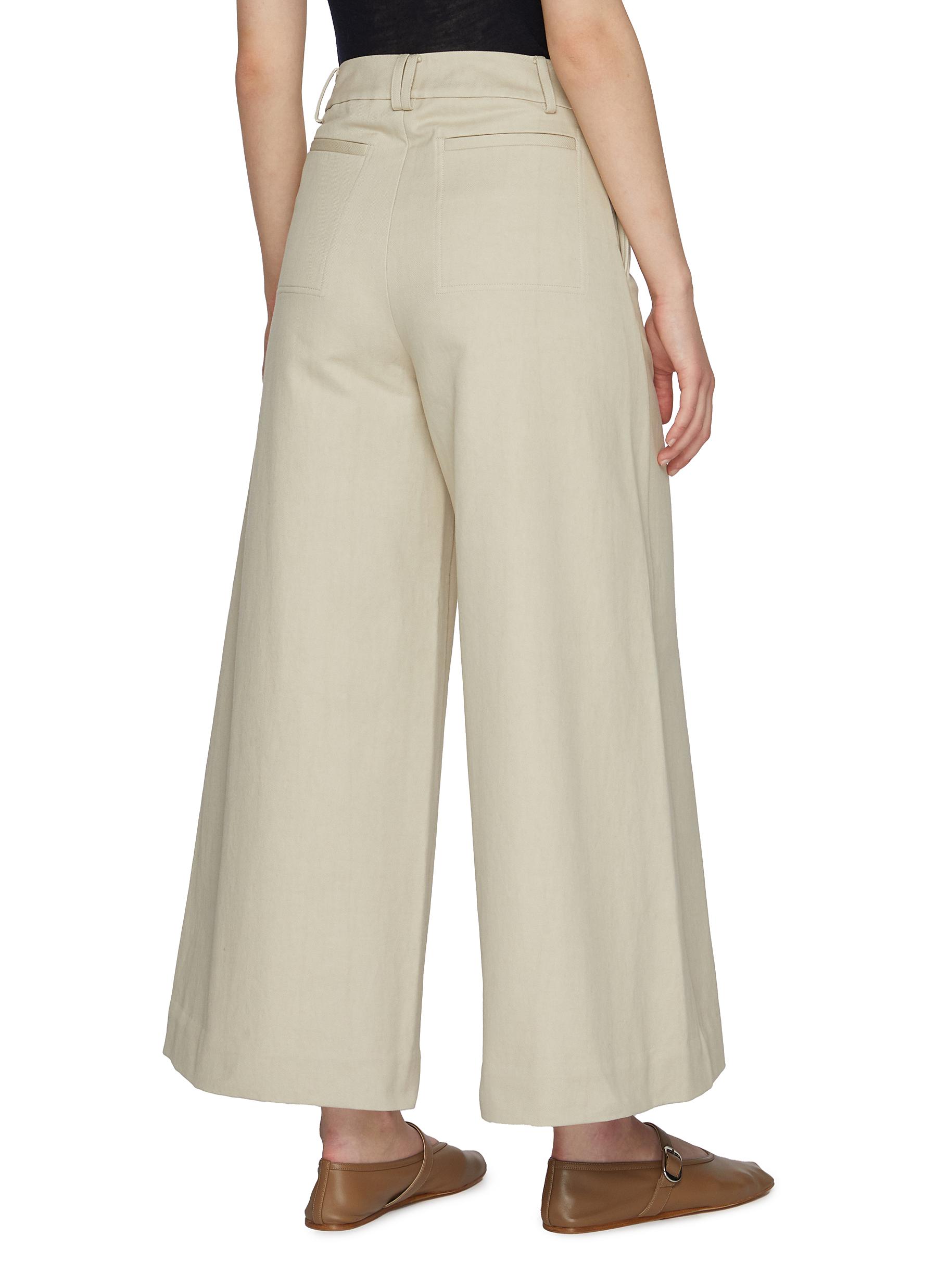 Diagnal Cotton Pants - Thumbnail 3