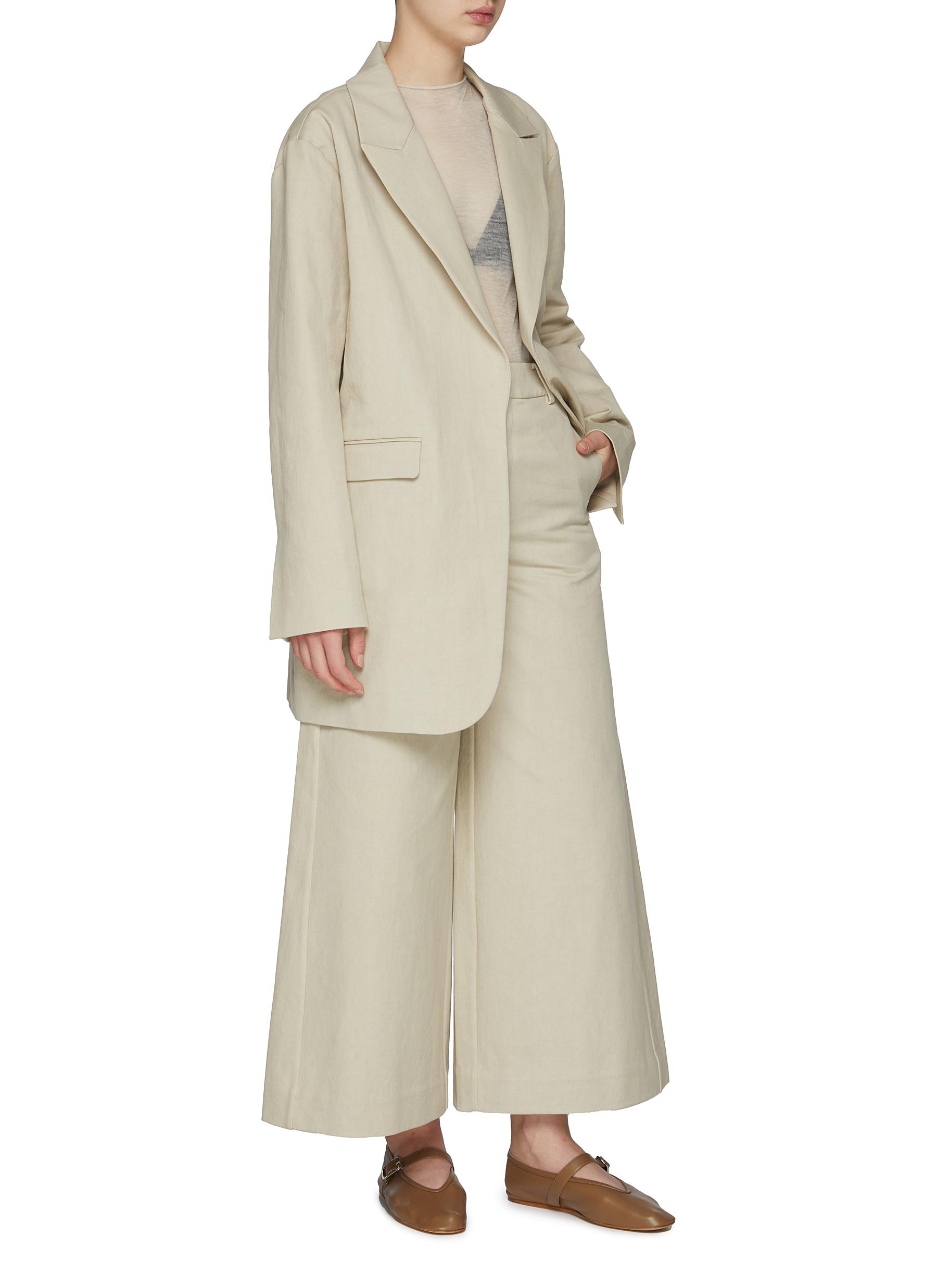 Diagnal Cotton Pants - Thumbnail 2