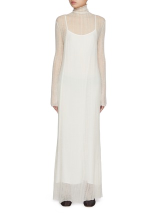 Main View - Click To Enlarge - RUOHAN - Uros Ruffled High Neck Layered Cashmere Dress