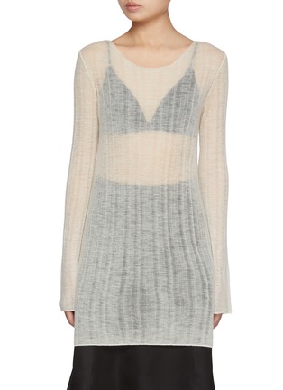 Main View - Click To Enlarge - RUOHAN - Luka Sheer Cashmere Long Top