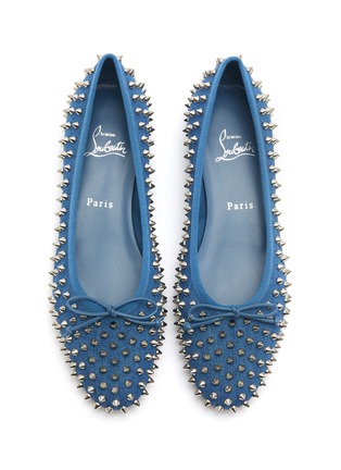 Detail View - Click To Enlarge - CHRISTIAN LOUBOUTIN - Sweetie Jane Spikes Denim Flats