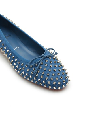Detail View - Click To Enlarge - CHRISTIAN LOUBOUTIN - Sweetie Jane Spikes Denim Flats