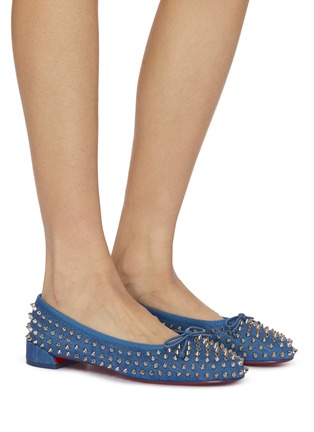 Figure View - Click To Enlarge - CHRISTIAN LOUBOUTIN - Sweetie Jane Spikes Denim Flats