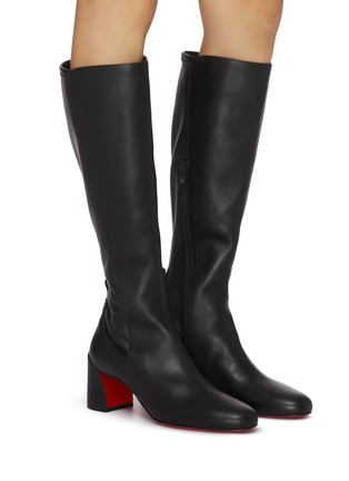 Figure View - Click To Enlarge - CHRISTIAN LOUBOUTIN - Jane Botta 55 Leather Knee High Boots