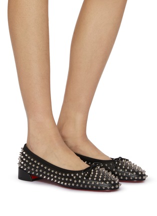 Figure View - Click To Enlarge - CHRISTIAN LOUBOUTIN - Sweetie Jane Spikes Leather Flats